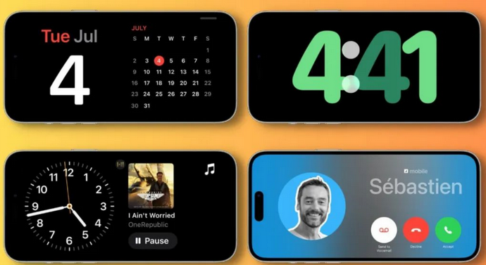 三才镇苹果手机维修分享iOS17横屏充电待机显示有什么好处 