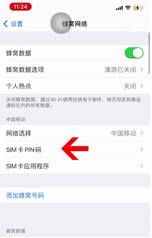 三才镇苹果14维修网分享如何给iPhone14的SIM卡设置密码 