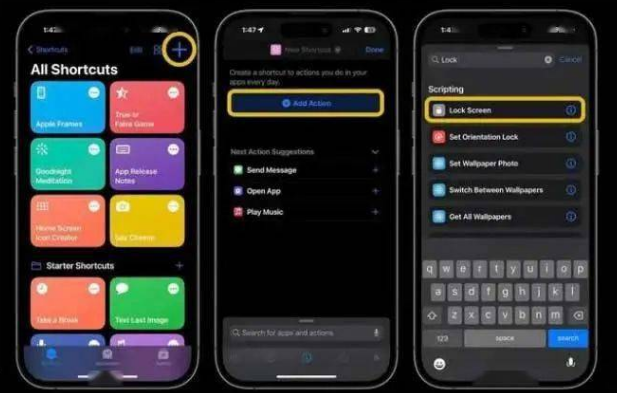三才镇苹果14锁屏维修店分享iPhone14升级iOS16.4后如何创建锁屏快捷方式 